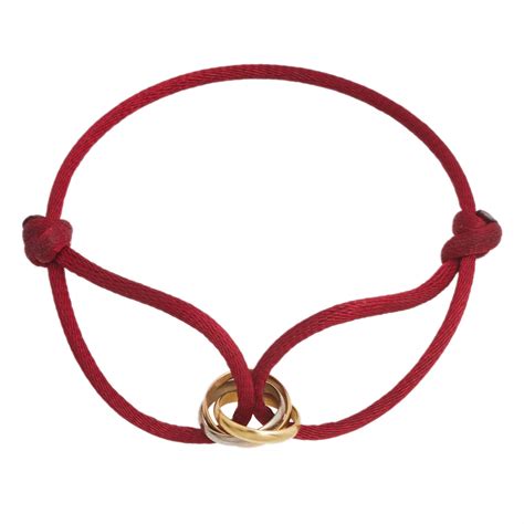 cartier bracelet red string|cartier trinity bracelet red ribbon.